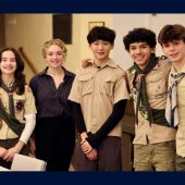 Deputy Mayor Dara Gruenberg with Scouts 