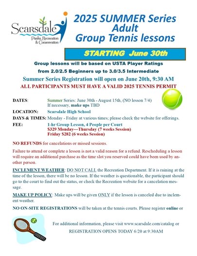 adult group tennis lessons