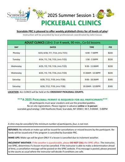 2025 Summer Pickleball Session 1